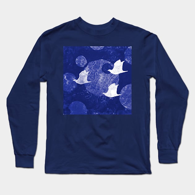 Three Cosmic Birds Digitally Altered Version of Original Work 13 Long Sleeve T-Shirt by Heatherian